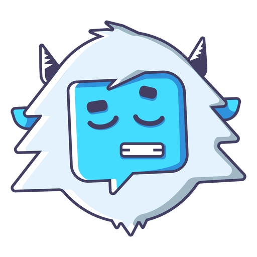 Yeti worried emoji PNG Design