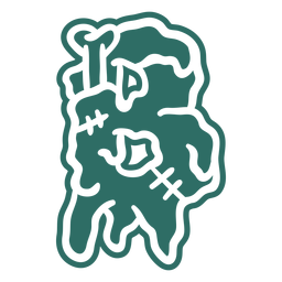 Letra de Zombie B Diseño PNG
