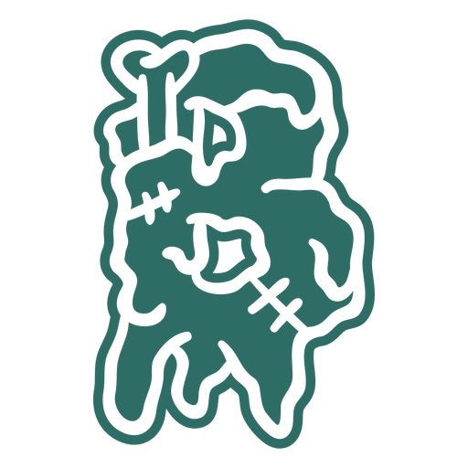 Zombie b letter sticker PNG Design