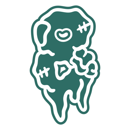 Zombie eight number sticker PNG Design