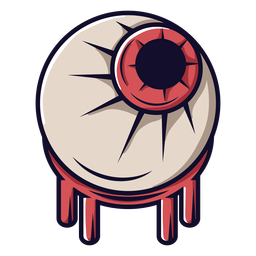 Ícone de desenho animado do globo ocular de zumbi Transparent PNG