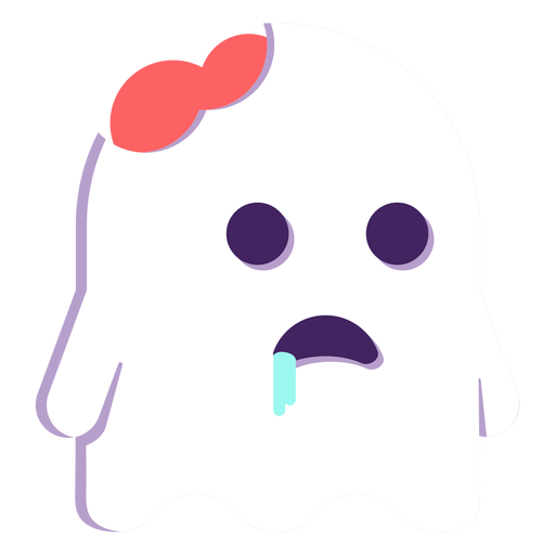 Zombie Ghost Flat Halloween PNG-Design