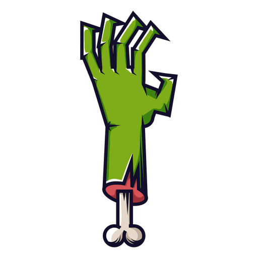 Zombie hand cartoon icon
