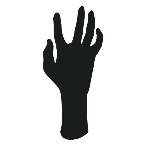 Zombie hand element silhouette PNG Design