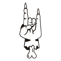 Silhueta desenhada à mão de zumbi Transparent PNG