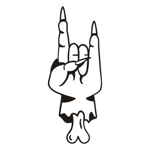 Zombie hand hand drawn silhouette