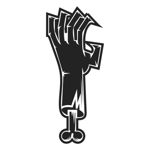 Zombie hand icon black PNG Design
