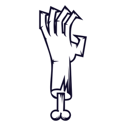 Linha de ícone de mão de zumbi Transparent PNG
