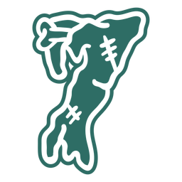 Pegatina número siete zombie Diseño PNG