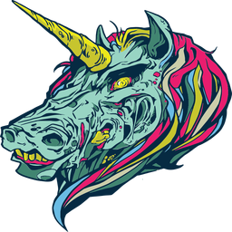 Zombie Einhorn Illustration PNG-Design
