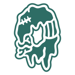 Pegatina número cero zombie Diseño PNG
