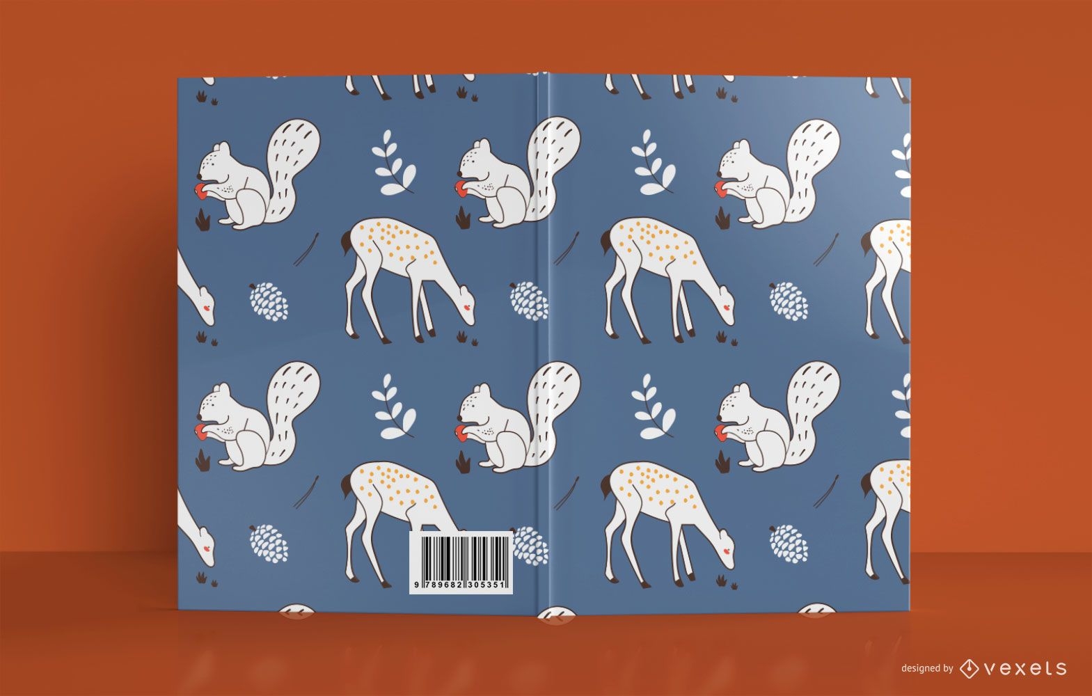 Design da capa do livro de animais da floresta