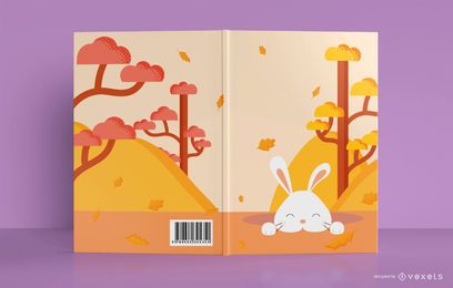 Diseño lindo de la cubierta del libro del conejito Diseño lindo de la cubierta del libro del conejito