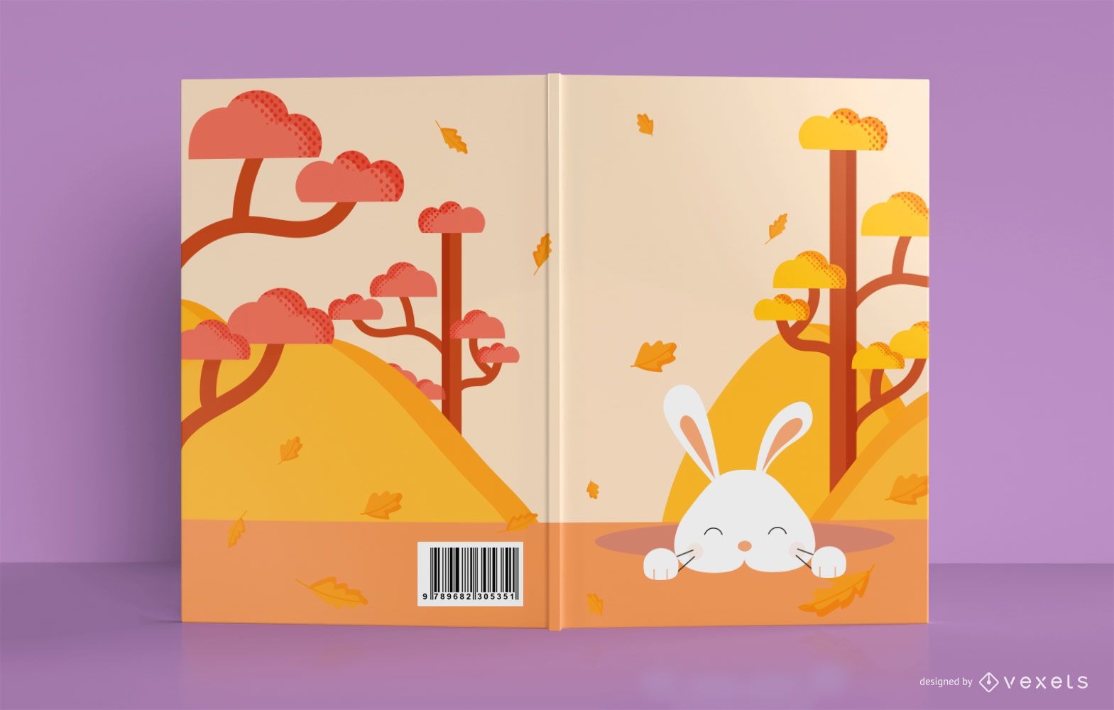 Diseño de portada de libro lindo conejito