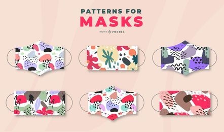 Pastel Style Face Mask Design Pack