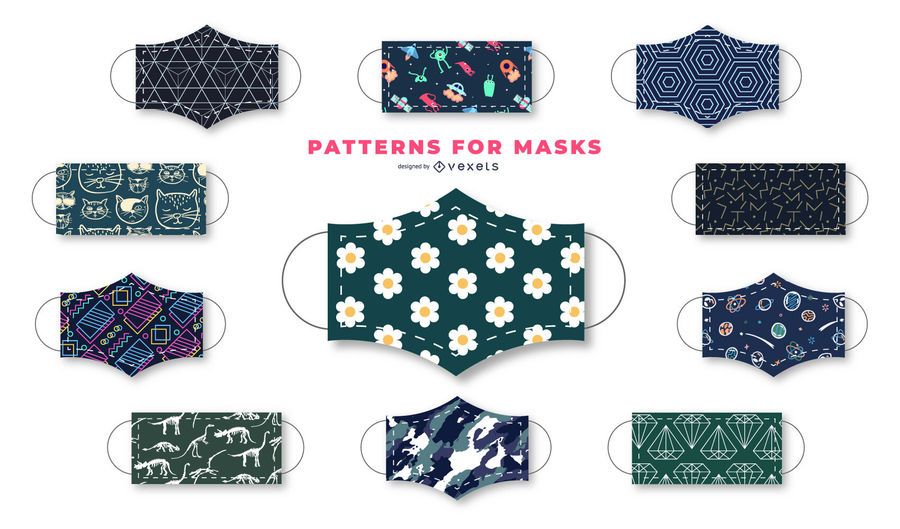 Dark Pattern Face Mask Design Collection Dark Pattern Face Mask Design Collection