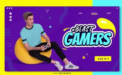 Beast Gamers Fullscreen Slider Design