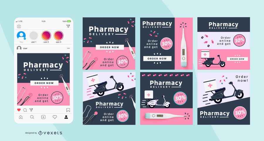 Pharmacy Business Square Social Post pack Pharmacy Business Square Social Post pack