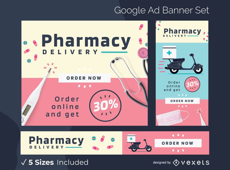 Pharmacy Delivery Google Ads Banner Pack Pharmacy Delivery Google Ads Banner Pack
