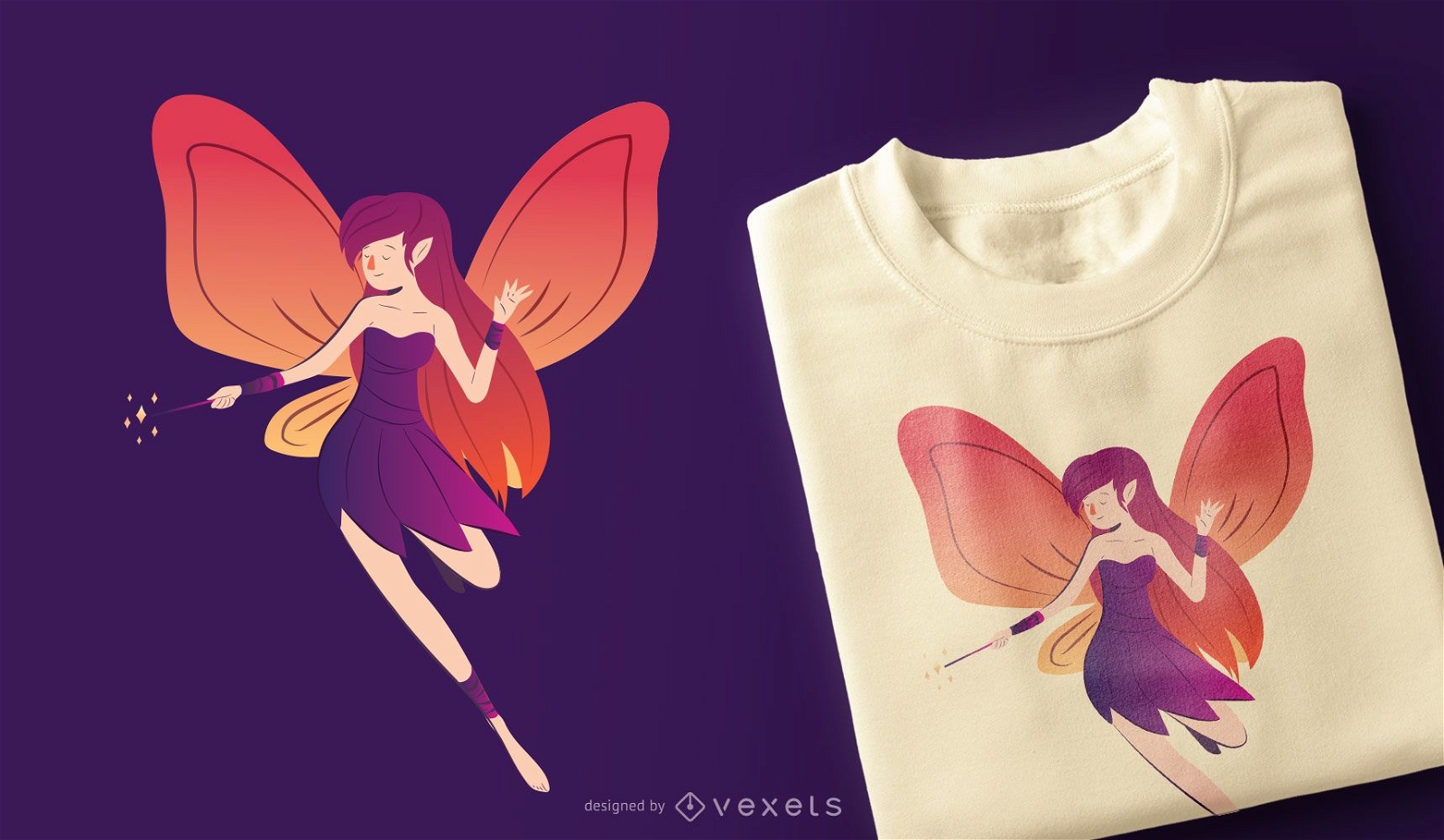 Design de camisetas Fairy Girl
