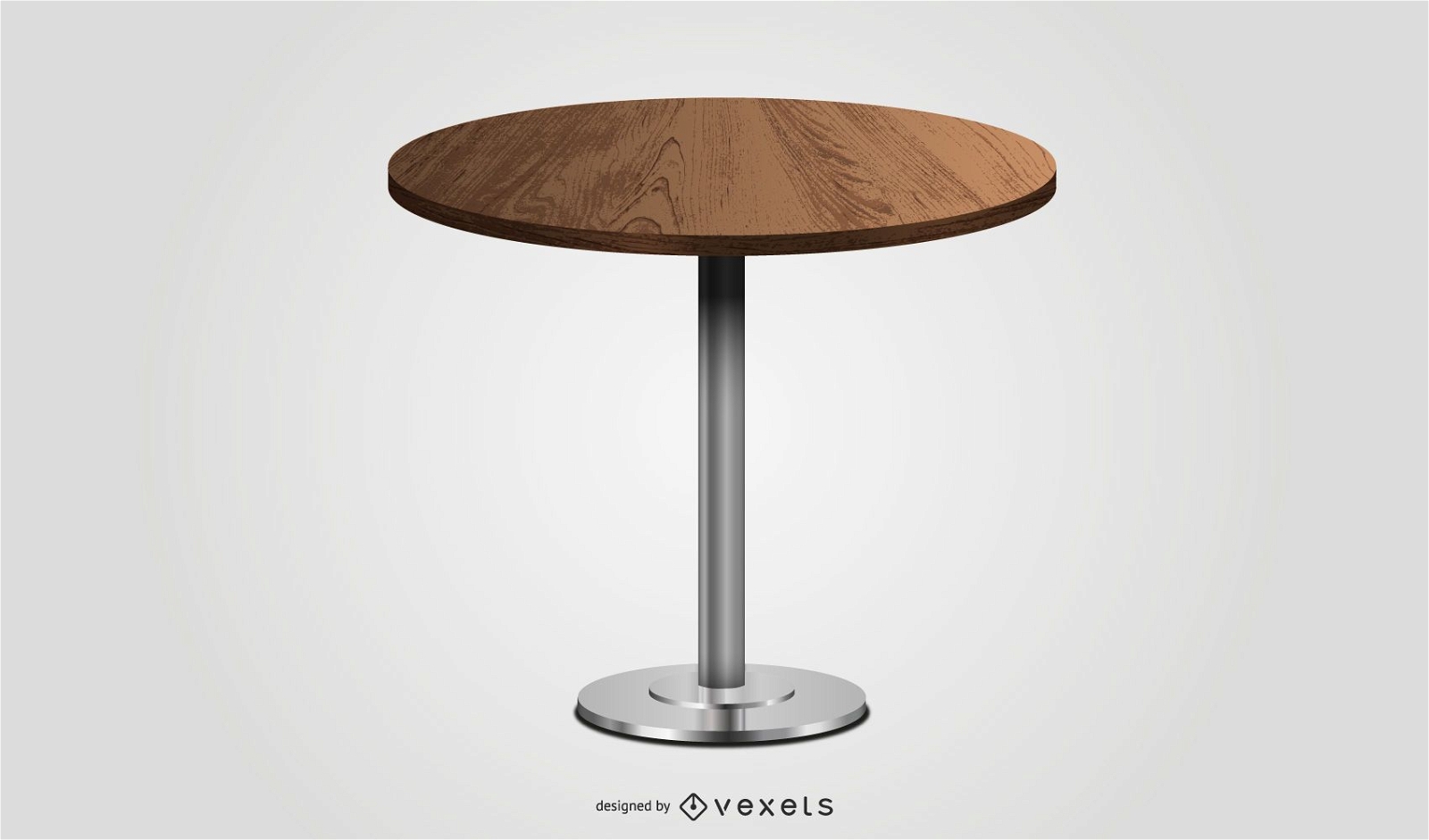 ilustração de mesa redonda de madeira