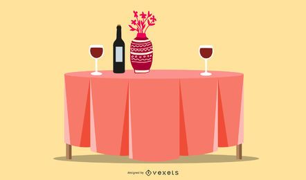 Design de restaurante de mesa de jantar