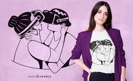 Diseño de camiseta virtual Girl Kiss Diseño de camiseta virtual Girl Kiss