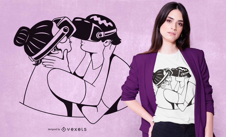 Diseño de camiseta virtual Girl Kiss Diseño de camiseta virtual Girl Kiss