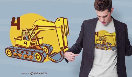 Backhoe Four T-shirt Design Backhoe Four T-shirt Design
