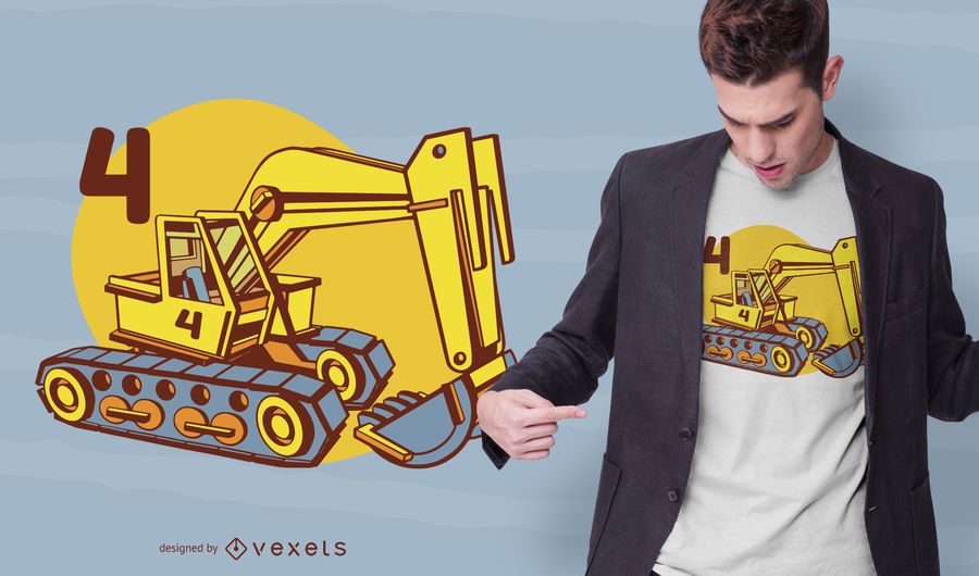 Diseño de camiseta Backhoe Four Diseño de camiseta Backhoe Four