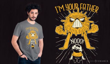 Diseño de camiseta de cita de padre de virus