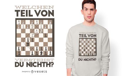 Funny Chess German Quote T-shirt Design Funny Chess German Quote T-shirt Design