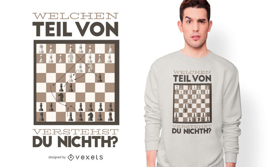 Funny Chess German Quote T-shirt Design Funny Chess German Quote T-shirt Design