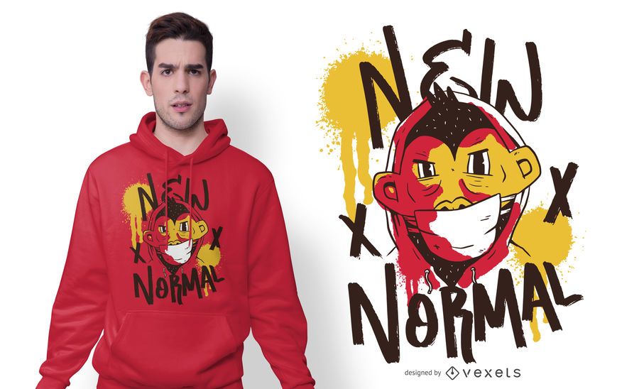 New Normal Character T-shirt Design New Normal Character T-shirt Design