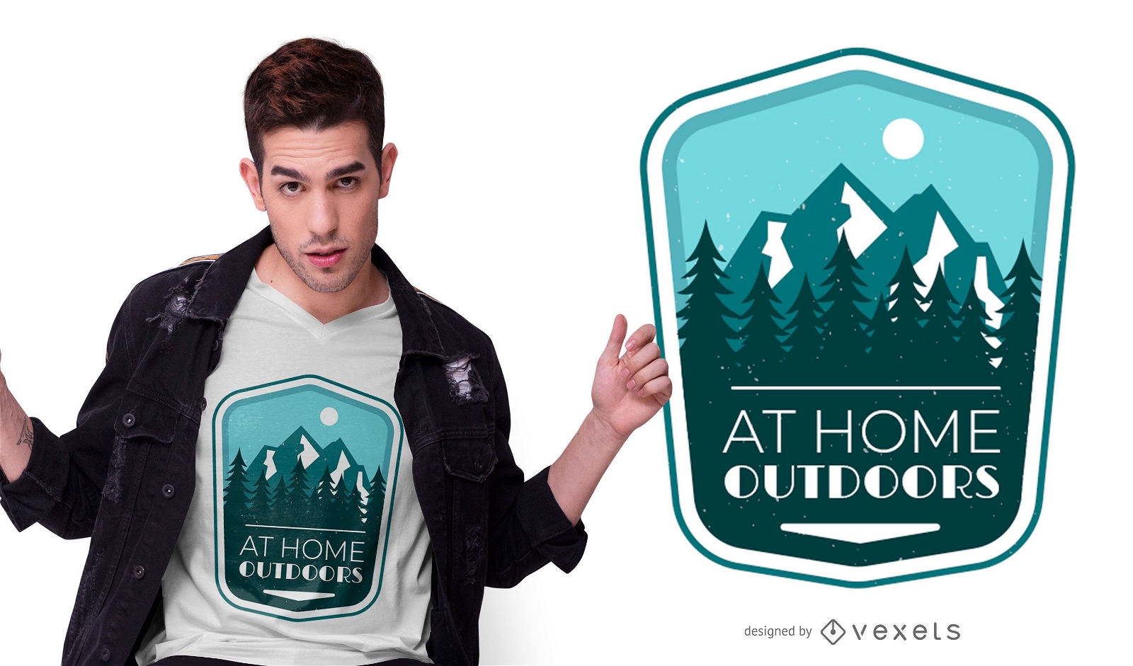 Outdoors Badge Quote T-shirt Design
