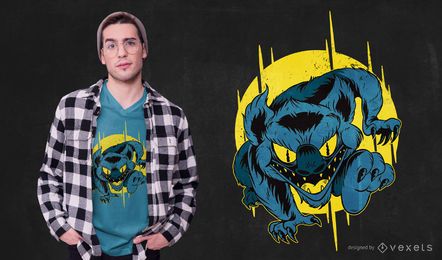 Diseño de camiseta Charging Monster