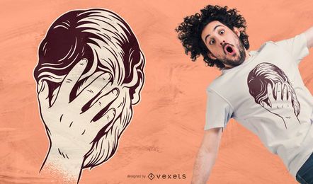 Diseño de camiseta Face Palm Man Diseño de camiseta Face Palm Man