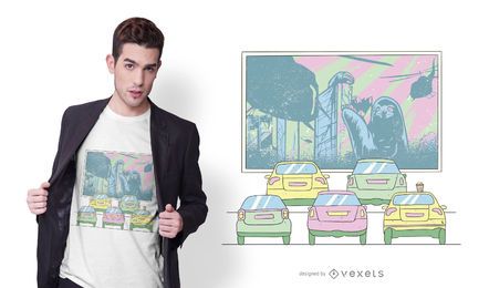Drive-by Cinema T-shirt Design Drive-by Cinema T-shirt Design