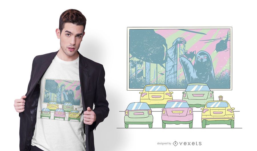 Drive-by Cinema T-shirt Design Drive-by Cinema T-shirt Design