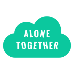 Alleine zusammen Abzeichen PNG-Design