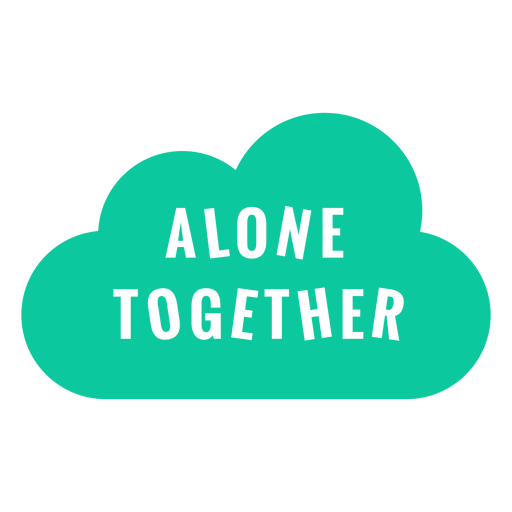 Alone together badge PNG Design
