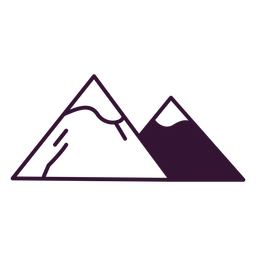 Curso de montanhas dos Alpes Desenho PNG