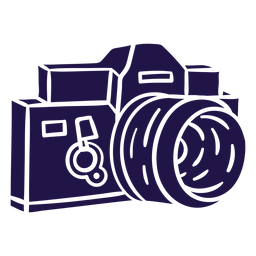 Analog camera blue PNG Design
