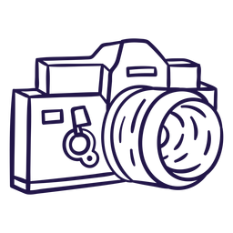 Analog camera stroke PNG Design