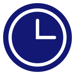 Ícone do relógio analógico azul Desenho PNG