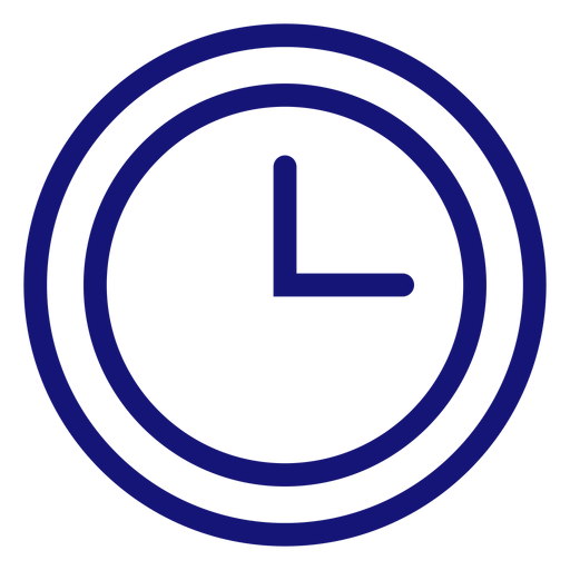 Trazo de icono de reloj analógico Diseño PNG
