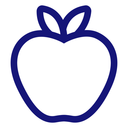 Apple icono de trazo de manzana Diseño PNG