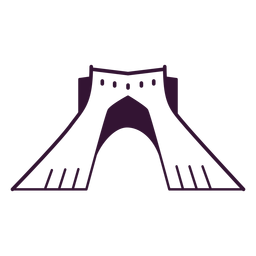 Curso da torre de Azadi Desenho PNG