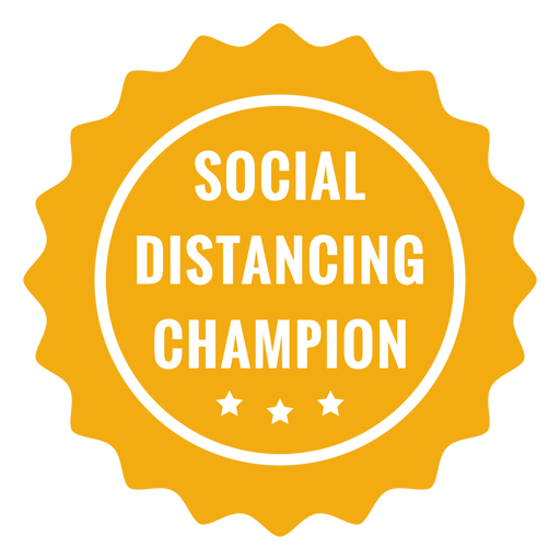 Badge social distancing champion