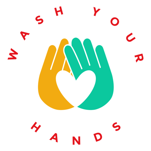 Abzeichen waschen Sie Ihre Hände PNG-Design